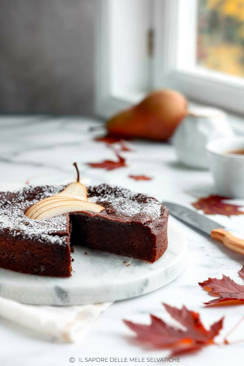 torta soffice pere e cioccolato